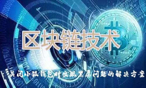 : 关闭小狐钱包时出现黑屏问题的解决方案